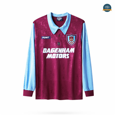 Cfb3 Camiseta Retro 1995-1997 West Ham United 1ª Equipación Manga larga C1038