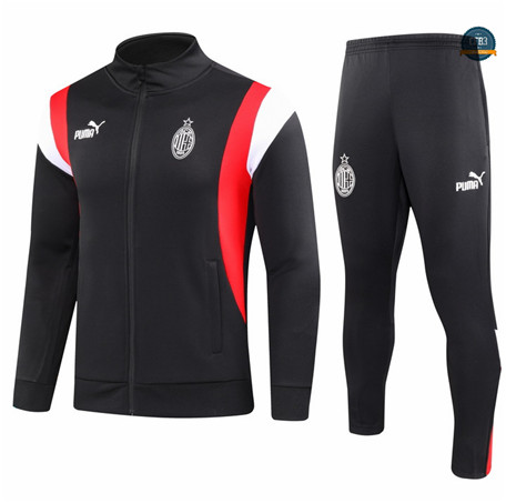 Outlet Cfb3 Chaqueta Chándal AC Milan Equipación Negro 2023/2024