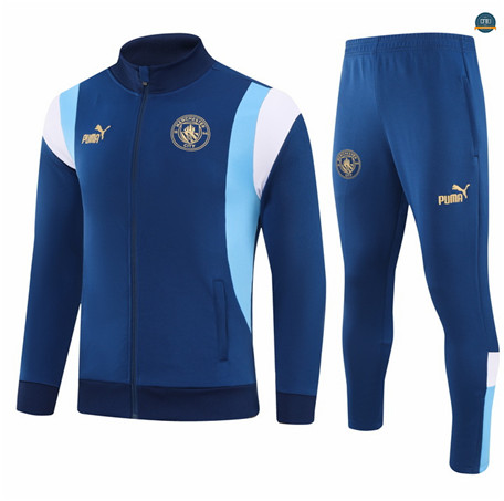 Diseñar Cfb3 Chaqueta Chándal Manchester City Equipación Azul Profundo 2023/2024