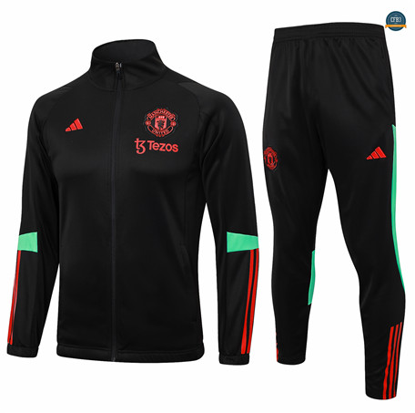 Buscar Cfb3 Chaqueta Chándal Niño Manchester United Equipación Negro 2023/2024