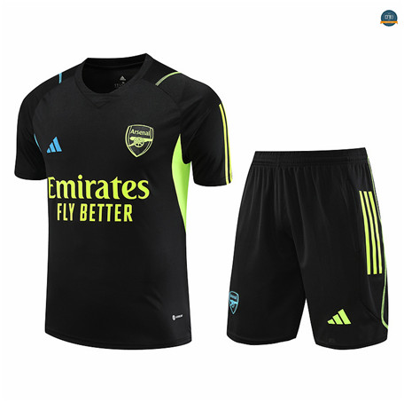 Nuevas Cfb3 Camiseta Entrenamiento Arsenal + Pantalones Cortos Equipación Negro 2023/2024