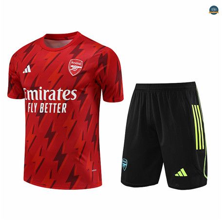 Venta Cfb3 Camiseta Entrenamiento Arsenal + Pantalones Cortos Equipación Rojo 2023/2024