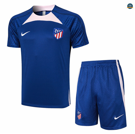 Venta Cfb3 Camiseta Entrenamiento Atletico Madrid + Pantalones Cortos Equipación Azul 2023/2024