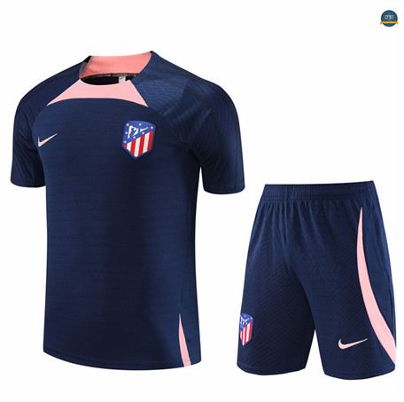 Nuevas Cfb3 Camiseta Entrenamiento Niño Atletico Madrid + Pantalones Cortos Equipación Azul Real 2023/2024