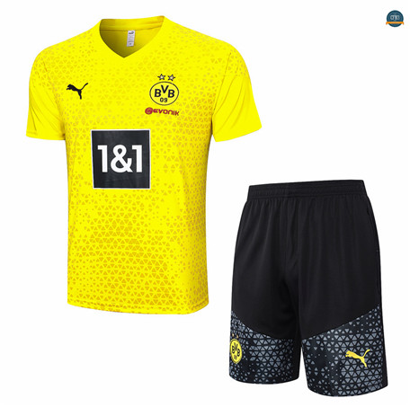 Comprar Cfb3 Camiseta Entrenamiento Borussia Dortmund + Pantalones Cortos Equipación Amarillo 2023/2024