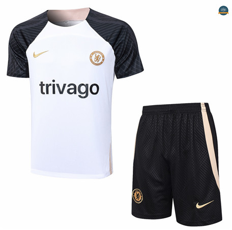 Buscar Cfb3 Camiseta Entrenamiento Chelsea + Pantalones Cortos Equipación Blanco 2023/2024