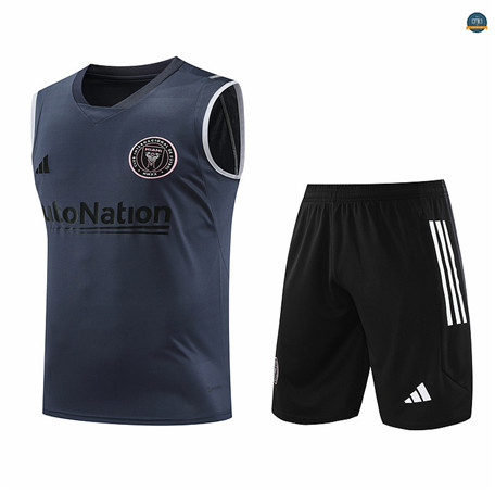 Comprar Cfb3 Camiseta Entrenamiento Inter Miami Chaleco Pantalones Equipación Gris 2023/2024