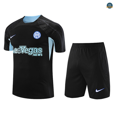 Comprar Cfb3 Camiseta Entrenamiento Inter Milan + Pantalones Cortos Equipación Negro 2023/2024
