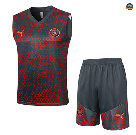 Crear Cfb3 Camiseta Entrenamiento Manchester City Chaleco Pantalones Equipación Rojo 2023/2024