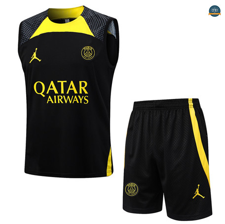 Nuevas Cfb3 Camiseta Entrenamiento Paris Paris Saint Germain Chaleco Pantalones Equipación Negro 2023/2024