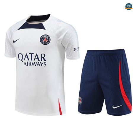 Crear Cfb3 Camiseta Entrenamiento Paris Paris Saint Germain + Pantalones Cortos Equipación Blanco 2023/2024