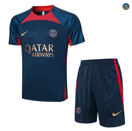 Venta Cfb3 Camiseta Entrenamiento Paris Paris Saint Germain + Pantalones Cortos Equipación Azul Real 2023/2024