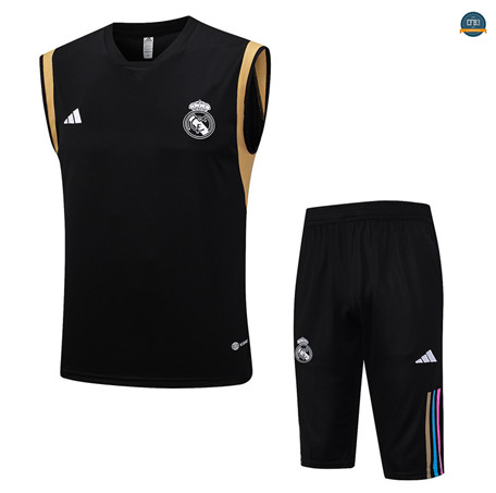 Venta Cfb3 Camiseta Entrenamiento Real Madrid Chaleco Pantalones Equipación Negro 2023/2024