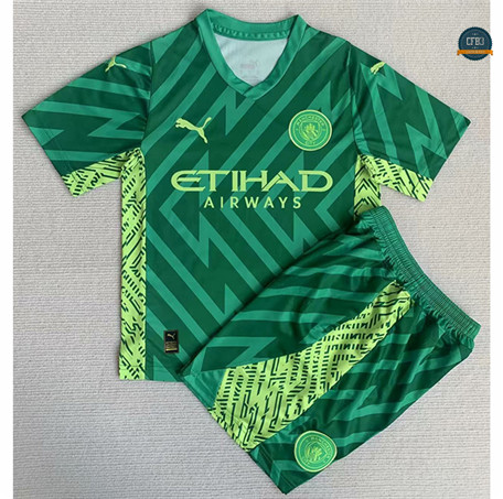 Nuevas Cfb3 Camiseta Manchester City Niño Equipación Portero Verde 2023/2024