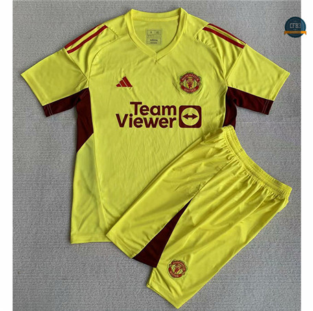 Comprar Cfb3 Camiseta Manchester United Niño Equipación Portero Amarillo 2023/2024