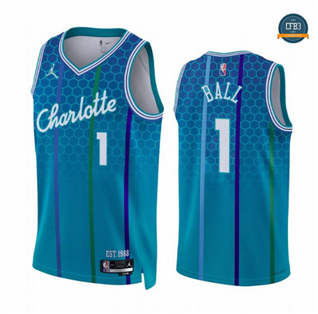 Replicas Cfb3 Camiseta Lamelo Ball, Charlotte Hornets 2021/22 - Edición de la ciudad