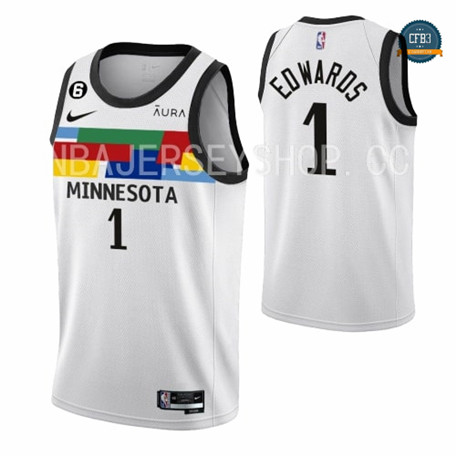 Replicas Cfb3 Camiseta Anthony Edwards, Minnesota Timberwolves 2022/23 - City