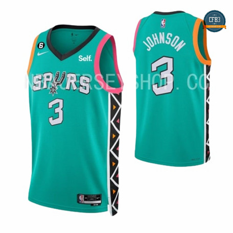 Tailandia Cfb3 Camiseta Keldon Johnson, San Antonio Spurs 2022/23 - City