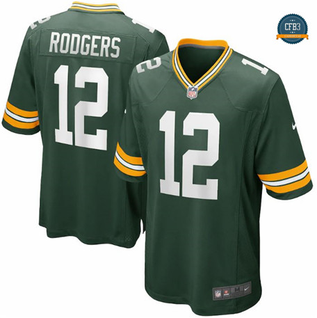 Tailandia Cfb3 Camiseta Aaron Rodgers, Verde Bay Packers - Verde