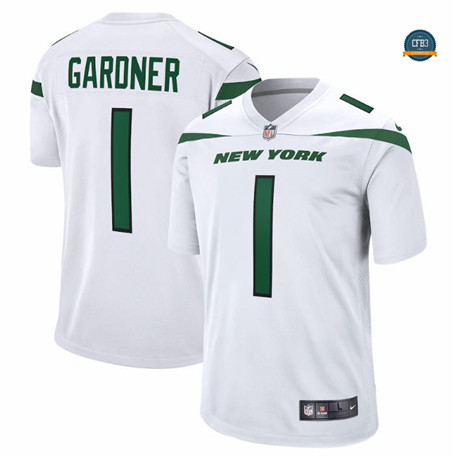 Tailandia Cfb3 Camiseta Sauce Gardner, New York Jets - Blanco