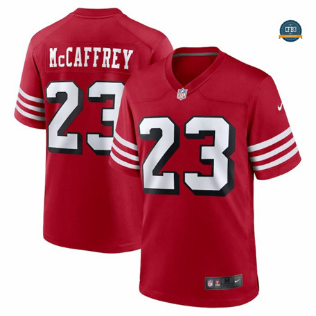 Tailandia Cfb3 Camiseta Christian McCaffrey, San Francisco 49ers - Scarlet