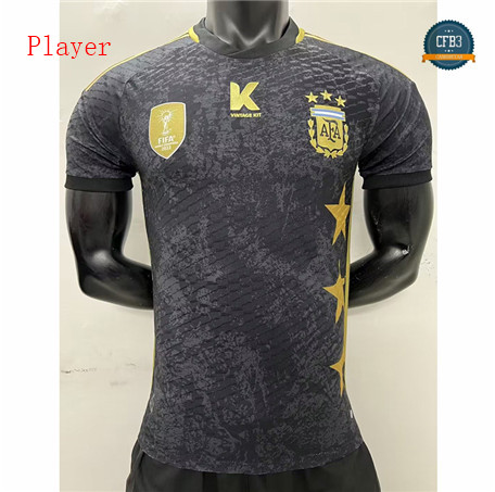 Replicas Cfb3 Camiseta Argentina Player Equipación Edición especial Negro 2022/2023