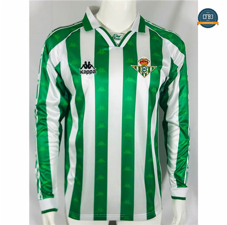 Cfb3 Camiseta Retro 1995-97 Real Betis 1ª Equipación Manga larga