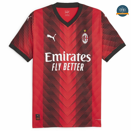 Crear Cfb3 Camiseta AC Milan 1ª Equipación Rojo 2023/2024