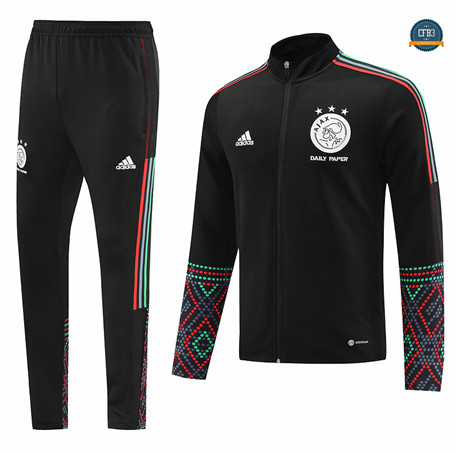 Nuevas Cfb3 Camiseta Chaqueta Chándal AFC Ajax Equipación Negro 2022/2023