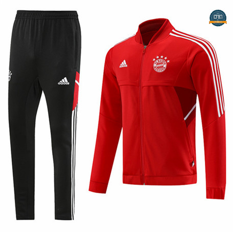Comprar Cfb3 Camiseta Chaqueta Chándal Bayern Munich Equipación Rojo 2022/2023