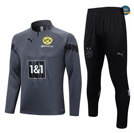 Diseñar Cfb3 Camiseta Chándal Borussia Dortmund Equipación Gris 2022/2023