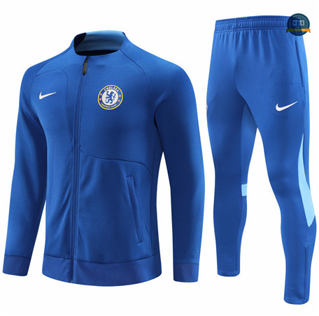 Diseñar Cfb3 Camiseta Chaqueta Chándal Chelsea Equipación Azul 2022/2023