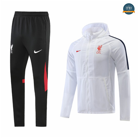 Nuevas Cfb3 Camiseta Rompevientos Liverpool Equipación Blanco 2022/2023