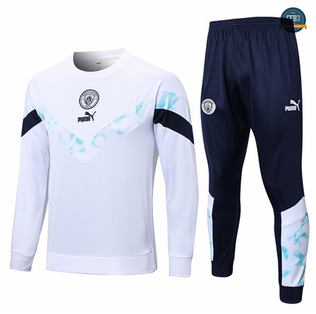 Diseñar Cfb3 Camiseta Chándal Manchester City Equipación Blanco 2022/2023