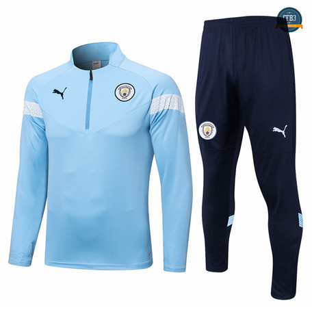 Comprar Cfb3 Camiseta Chándal Manchester City Equipación Azul 2022/2023