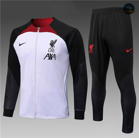 Nuevas Cfb3 Camiseta Chaqueta Chándal Niño Liverpool Equipación Blanco 2022/2023