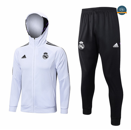 Nuevas Cfb3 Camiseta Chaqueta Chándal Real Madrid Equipación Blanco 2022/2023