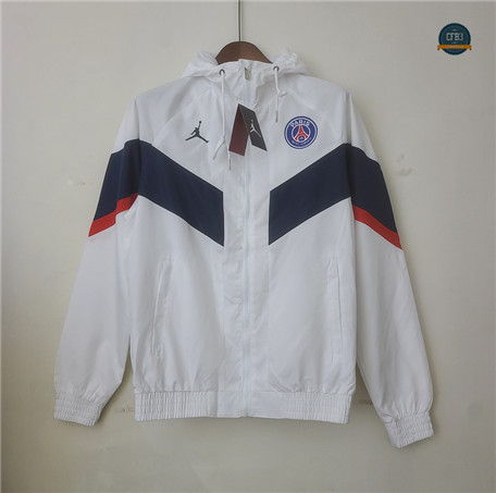 Venta Cfb3 Camiseta Chaqueta Rompevientos Paris PSG Equipación Blanco 2022/2023