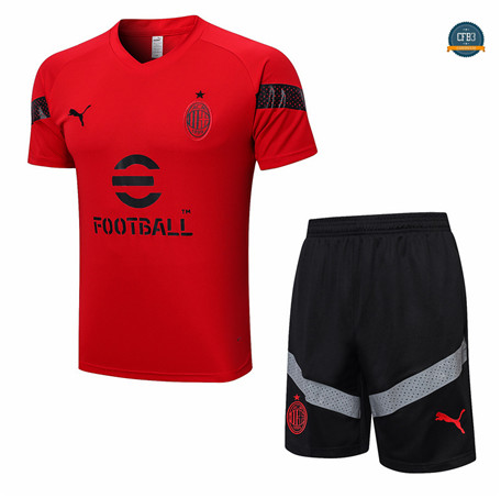 Crear Cfb3 Camiseta Entrenamiento AC Milan + Pantalones Equipación Rojo 2022/2023