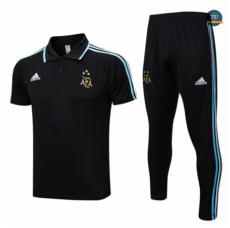 Crear Cfb3 Camiseta Entrenamiento Argentina Polo + Pantalones Equipación 3 stars Negro 2023/2024