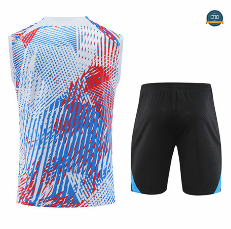 Nuevas Cfb3 Camiseta Entrenamiento Barcelona Chaleco + Pantalones Equipación Azul 2022/2023