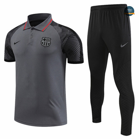 Diseñar Cfb3 Camiseta Entrenamiento Barcelona + Pantalones Equipación Gris 2022/2023