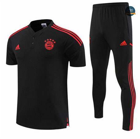 Diseñar Cfb3 Camiseta Entrenamiento Bayern Munich + Pantalones Equipación Negro 2022/2023