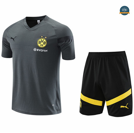 Comprar Cfb3 Camiseta Entrenamiento Borussia Dortmund + Pantalones Equipación Gris 2022/2023