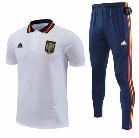 Diseñar Cfb3 Camiseta Entrenamiento España + Pantalones Equipación Blanco 2022/2023