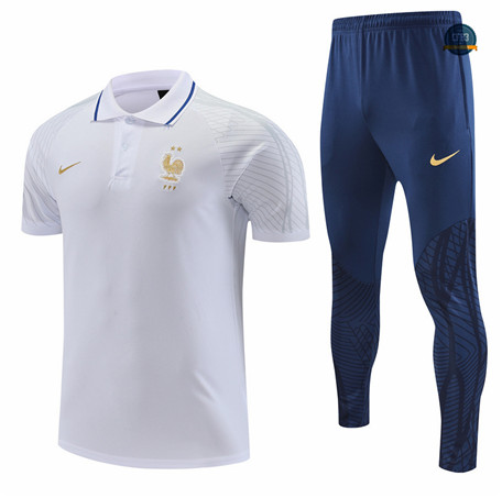 Venta Cfb3 Camiseta Entrenamiento Francia + Pantalones Equipación Blanco 2022/2023