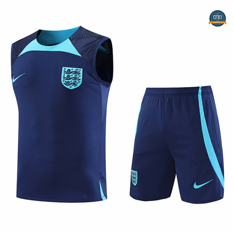Diseñar Cfb3 Camiseta Entrenamiento Inglaterra Chaleco + Pantalones Equipación Azul 2022/2023