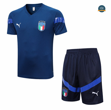 Diseñar Cfb3 Camisetas Entrenamiento Italia + Pantalones Equipación Azul 2022/2023