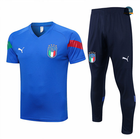 Diseñar Cfb3 Camiseta Entrenamiento Italia + Pantalones Equipación Azul 2022/2023