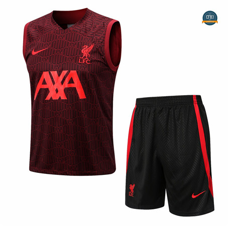 Diseñar Cfb3 Camiseta Entrenamiento Liverpool Chaleco + Pantalones Equipación Rojo 2022/2023